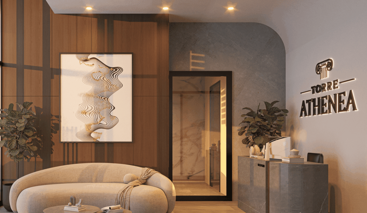 Lobby moderno en torre